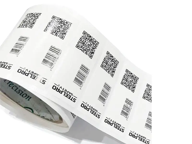 etiqueta de código de barras y código qr