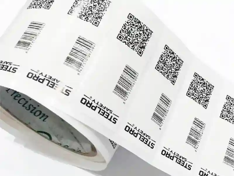 etiqueta de código de barras y código qr