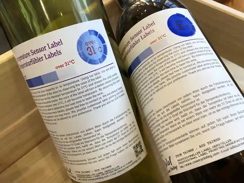 温度に敏感なステッカーとラベル